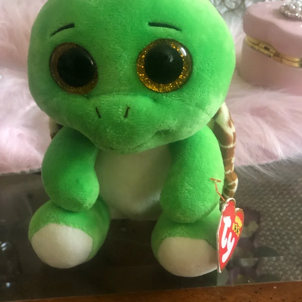 Plush Toy Bundle - Green Turtle, Brown Groot, Blue Alien